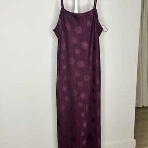 Purple Floral Slip Dress